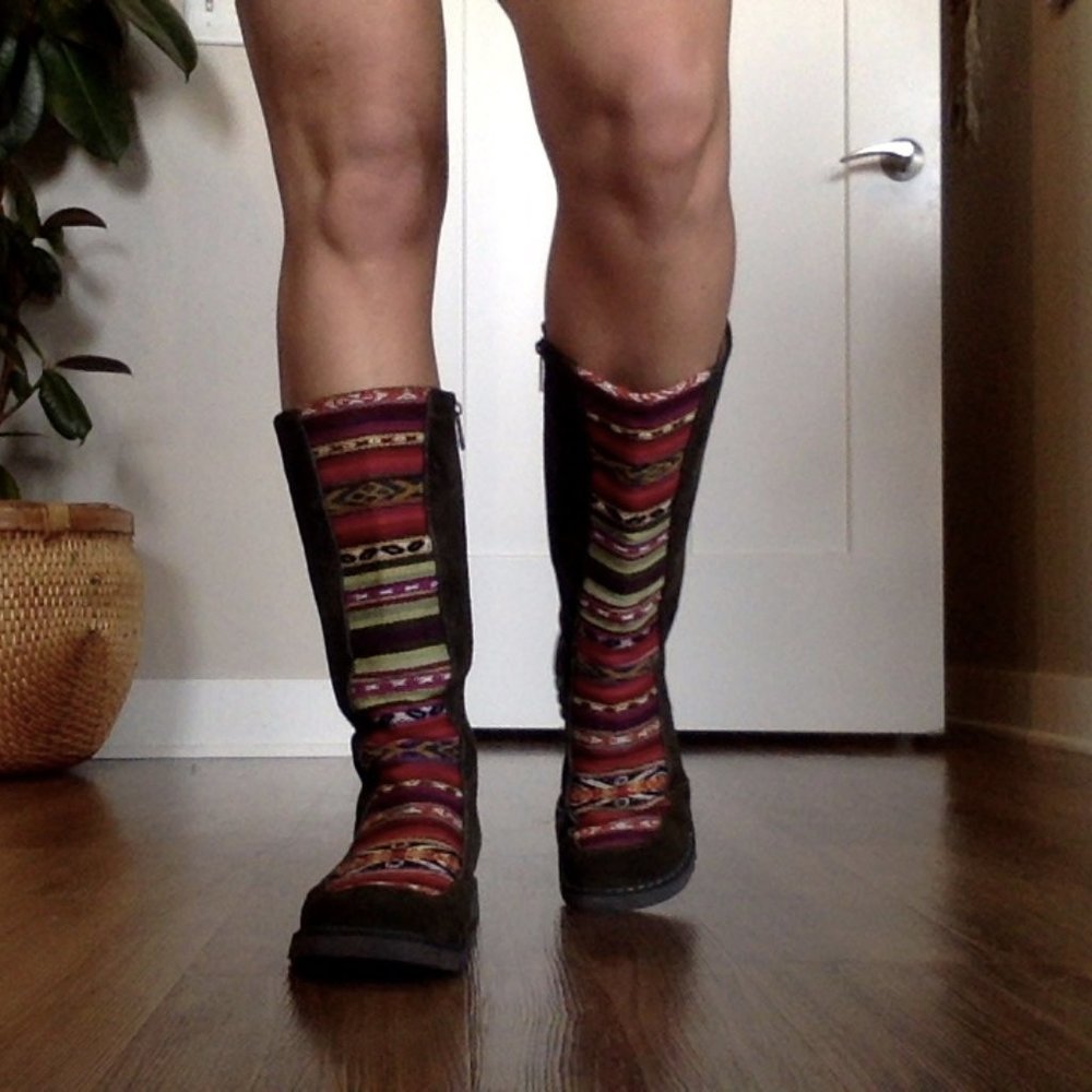 Peruvian Boho Pattern Boots